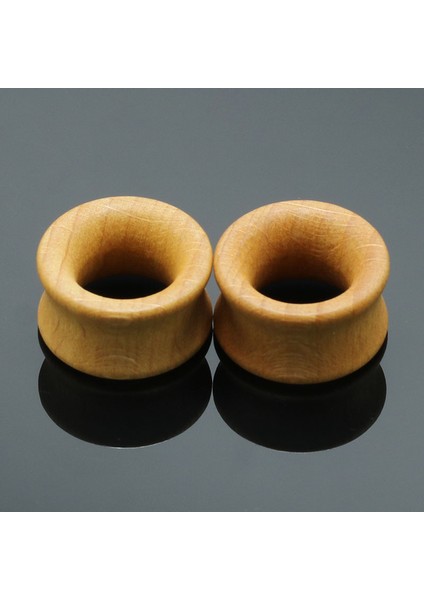 2 Adet Moda Ahşap Kulak Tıkacı Et Tünelleri Ölçüler 8-20MM Kulak Tragus Genişletici Gül Ağacı Bambu Mor Kalp Vücut Piercing Takı (Yurt Dışından)