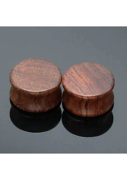 2 Adet Moda Ahşap Kulak Tıkacı Et Tünelleri Ölçüler 8-20MM Kulak Tragus Genişletici Gül Ağacı Bambu Mor Kalp Vücut Piercing Takı (Yurt Dışından)