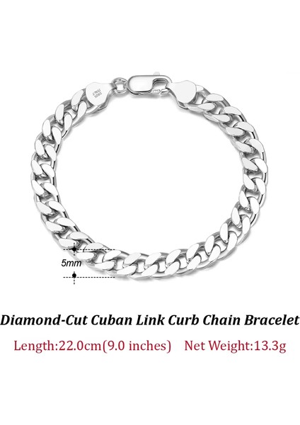 Orsa Jewels 3mm 5mm 7mm Çinko Alaşım Bilezik Hakiki 925 Alaşım Knuckle Curb Link Çinko Alaşım Uni SC36 (Yurt Dışından)