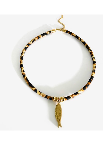 Peri'sbox Avrupa ve Amerika Atılı Altın Kaplama Kalp Güneş Kolye Kolye Vintage Trend Leopar Baskı Kolye Kadınlar Için (Yurt Dışından)