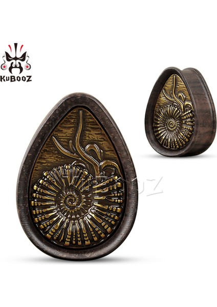 Kubooz Kretase Fosil Kulak Tıkaçları Göstergeler Sedyeler Tüneller Delici Ceviz Ahşap Kulaklar Genişleticiler Göbek Takısı Küpe 1 Çift (Yurt Dışından)