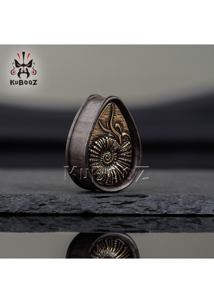 Kubooz Kretase Fosil Kulak Tıkaçları Göstergeler Sedyeler Tüneller Delici Ceviz Ahşap Kulaklar Genişleticiler Göbek Takısı Küpe 1 Çift (Yurt Dışından)