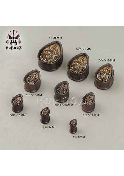 Kubooz Kretase Fosil Kulak Tıkaçları Göstergeler Sedyeler Tüneller Delici Ceviz Ahşap Kulaklar Genişleticiler Göbek Takısı Küpe 1 Çift (Yurt Dışından)