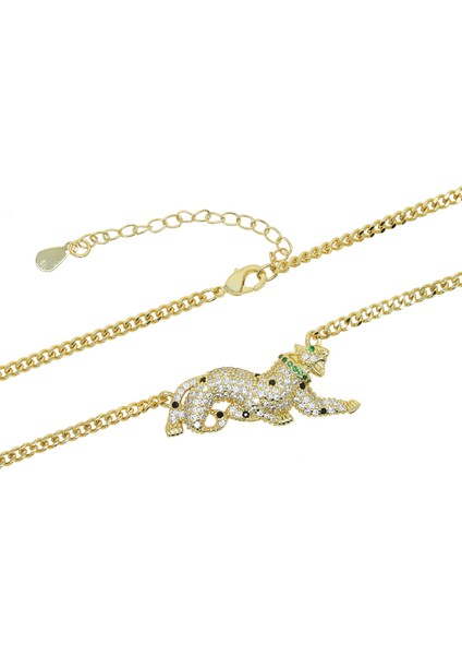 Serin Hayvan Tasarım Mikro Açacağı Cz Yüksek Kalite Leopar Jaguar Charm Kolye Moda Kadın Kolye (Yurt Dışından) fırsatları