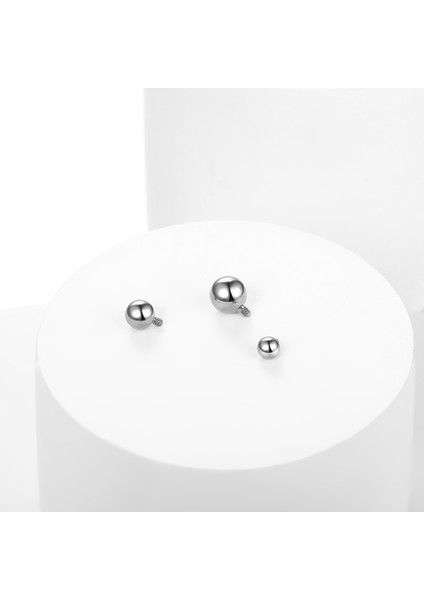 50 Adet Titanyum Top Yedek Içten Dişli Aksesuarlar Burun Dudak Piercingi Endüstriyel Barbell Yüzük Piercing Vücut Takısı (Yurt Dışından)
