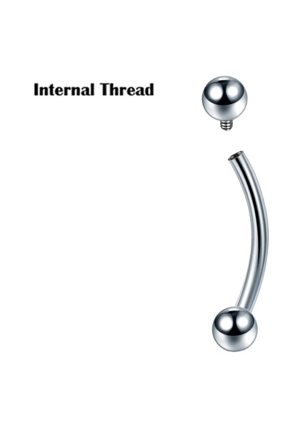 10 Adet/grup G23 Titanyum Kaş Muz Piercing Halkası Kavisli Barbell Dudak Halkası Rahat Daith Helix Rook Küpe Vücut Piercing Takısı (Yurt Dışından)
