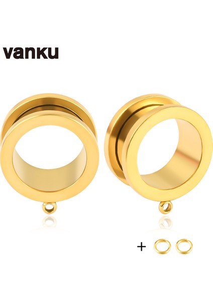 Vanku 10 Adet Paslanmaz Çelik Kendin Yap Sarkan Kulak Tıkacı Vücut Piercing Vida Tünelleri Gerdiriciler Vücut Takısı Küpe Genişletici (Yurt Dışından)