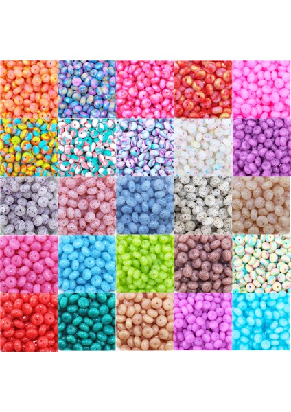 100 Adet Yeni Renkler 14MM Denizkızı Parıltılı Jöle Silikon Abaküs Boncukları Dıy Kalem Yapımı Anahtarlık Takı Kolyeler (Yurt Dışından)