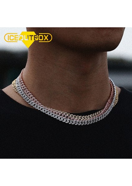 Iceoutbox 6mm Buzlu Out Çinko Bling Kolye Rhinestone Altın Miami Çinko Bağlantı Kadınlar Için Erkek Hip Hop Takı Hediyeler (Yurt Dışından) modelleri