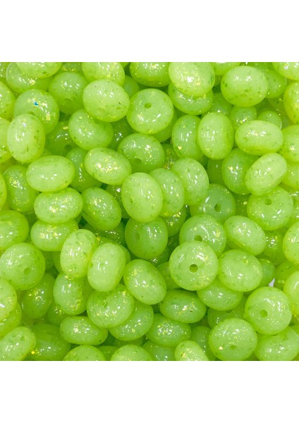 100 Adet Yeni Renkler 14MM Denizkızı Parıltılı Jöle Silikon Abaküs Boncukları Dıy Kalem Yapımı Anahtarlık Takı Kolyeler (Yurt Dışından)