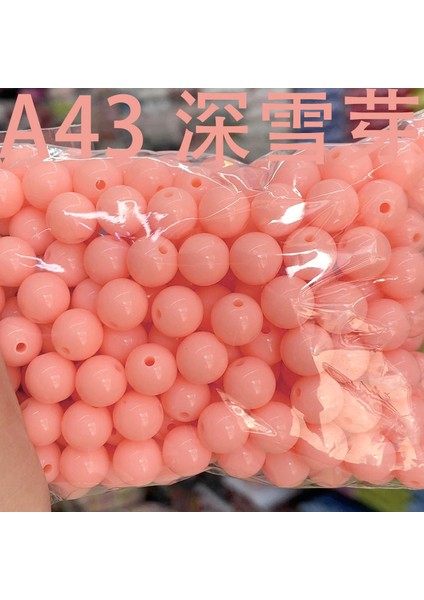 6-12 mm Ince Bıçak 40 Renk Yuvarlak Boncuk Düz Alçı Dağınağı Boncuklar Dıy El Boncuklu Takı Aksesuarları 500 Gr/torba (Yurt Dışından)
