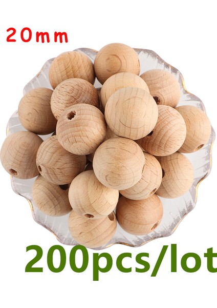 Kovict 100-1000 Adet Kayın Ahşap Boncuk Çevre Dostu Yuvarlak Boncuk Harf Altıgen Bilezik Kolye Aksesuarları Takı Yapımı Için (Yurt Dışından)