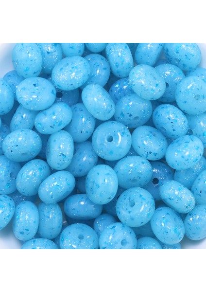 100 Adet Yeni Renkler 14MM Denizkızı Parıltılı Jöle Silikon Abaküs Boncukları Dıy Kalem Yapımı Anahtarlık Takı Kolyeler (Yurt Dışından)