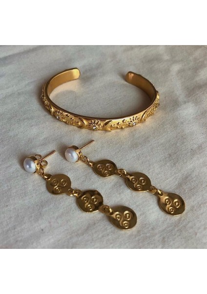 18 K Altın Yıldız Ay Vintage Zirkon Goz Bilezik Kızlar Için Estetik Takı (Yurt Dışından) modelleri
