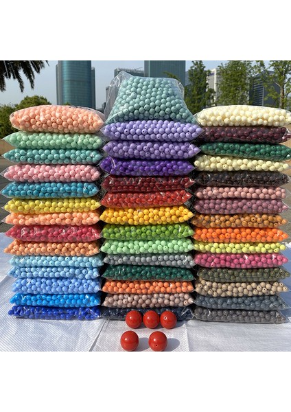 6-12 mm Ince Bıçak 40 Renk Yuvarlak Boncuk Düz Alçı Dağınağı Boncuklar Dıy El Boncuklu Takı Aksesuarları 500 Gr/torba (Yurt Dışından) fiyatları