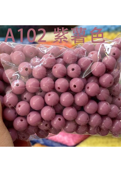 6-12 mm Ince Bıçak 40 Renk Yuvarlak Boncuk Düz Alçı Dağınağı Boncuklar Dıy El Boncuklu Takı Aksesuarları 500 Gr/torba (Yurt Dışından)