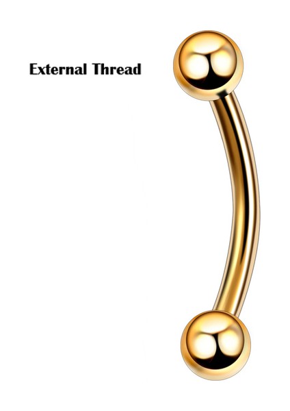 10 Adet/grup G23 Titanyum Kaş Muz Piercing Halkası Kavisli Barbell Dudak Halkası Rahat Daith Helix Rook Küpe Vücut Piercing Takısı (Yurt Dışından)