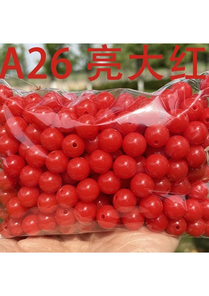 6-12 mm Ince Bıçak 40 Renk Yuvarlak Boncuk Düz Alçı Dağınağı Boncuklar Dıy El Boncuklu Takı Aksesuarları 500 Gr/torba (Yurt Dışından)