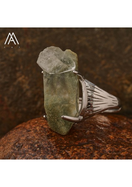 Kadınlar Için Doğal Azurit Malakit Jeot Parmak Yüzükleri Ham Değerli Taş Mineral Reiki Şifa Takı Hediyeleri (Yurt Dışından)