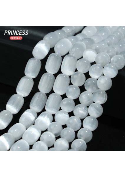 A + + Doğal Beyaz Kalsit Selenit 4 6 8 10MM Geevşek Taş Boncuk Yapımı Için Bilezik Kristal Boncuklar Dıy Aksesuarları (Yurt Dışından) fırsatları