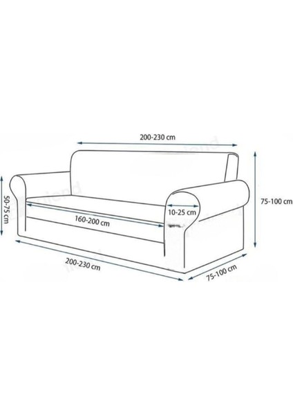 Koltuk Örtüsü Koltuk Kılıfı Jakarlı Esnek ve Lastikli Yıkanabilir 3 Kişilik Çekyat Örtüsü Bir Adet fırsatları