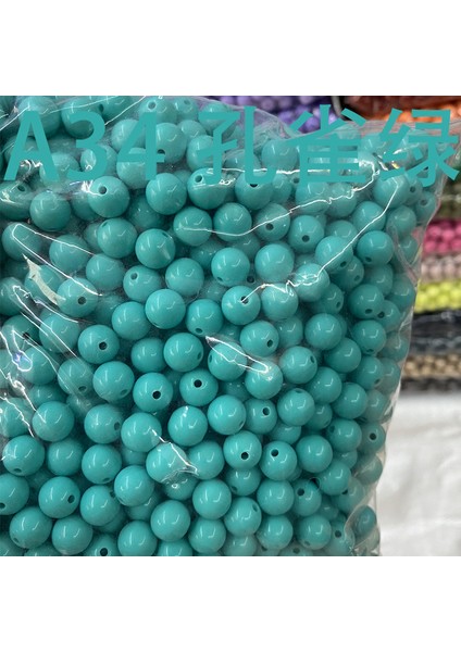 6-12 mm Ince Bıçak 40 Renk Yuvarlak Boncuk Düz Alçı Dağınağı Boncuklar Dıy El Boncuklu Takı Aksesuarları 500 Gr/torba (Yurt Dışından)
