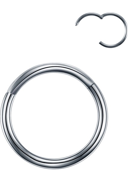 10 Adet/ G23 Titanyum Burun Halkası Septum Tıklayıcı Piercing Menteşeli Segment Burun Halkası Dudak Helix Daith Deniz Kabuğu Kıkırdak Piercing Takı (Yurt Dışından)