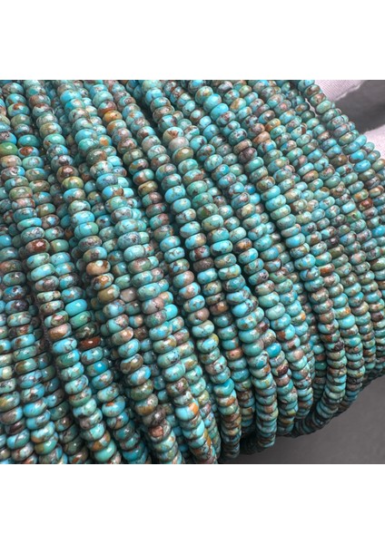 Meihan Nadir Muhteşem 2X4MM Hubei Turkuaz Pürüzsüz Rondelle Boncuk Yapımı Için Dıy Bilezik Kolye (Yurt Dışından)