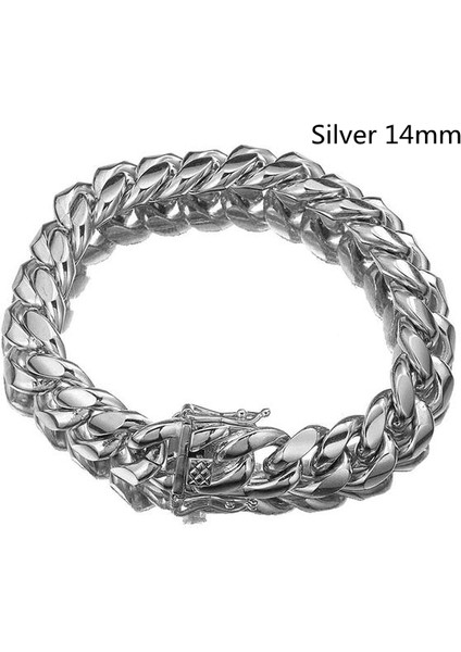 Gül Altın Curb Linki Bilezik 7-11 Inç Erkekler Için 8/10/12/14/16/18MM (Yurt Dışından)