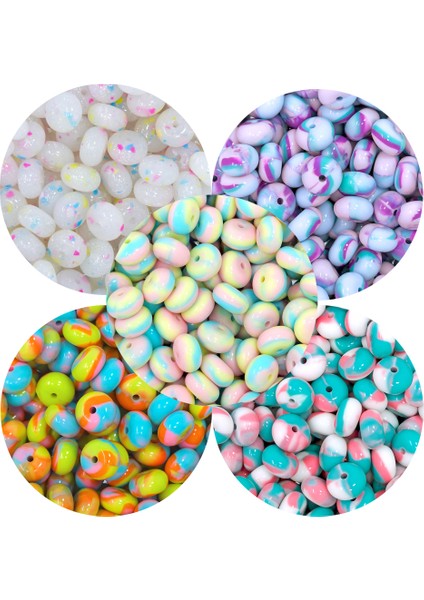 Yeni 100 Adet Gökkuşağı Kravat Boyası 14MM Parıltılı Silikon Boncuklar Abaküs 14MM Gevşek Toplar Kalemler Anahtarlık Dıy Takı Için Parlak Parlak Boncuk (Yurt Dışından) modelleri