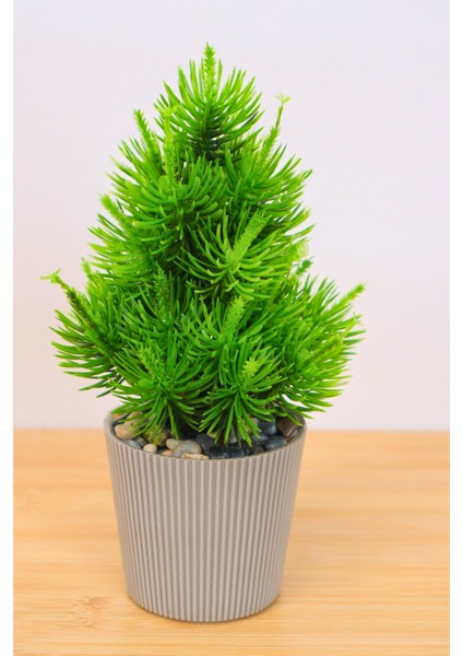 Dekoratif Saksılı Yapay Yılbaşı Ağacı Bej 18 cm EVA-5818 C1-1-423