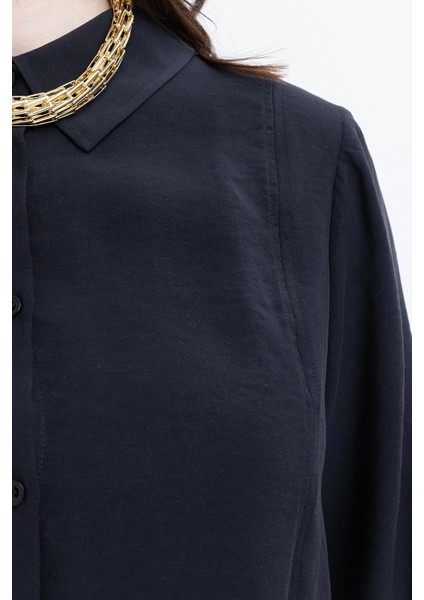 Siyah-Yırtmaç Detaylı Büyük Beden Modal Pantolonlu Takım indirimleri