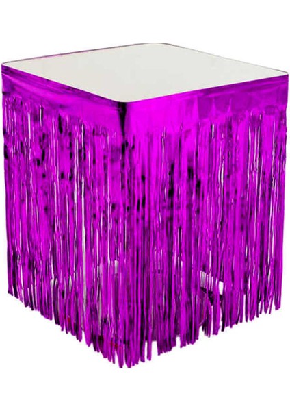 Masa Kenarı Eteği Fonsüs Metalize Yerli Pembe P1