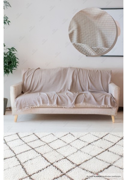 160X200 cm Okucu Desen Koltuk Örtüsü, Pamuk Koltuk Örtüsü, Lüks Koltuk Örtüsü