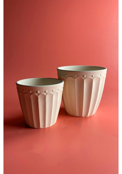 Lotus Saksı Küçük - Seramik Bisküvi (Ham Ürün) modelleri