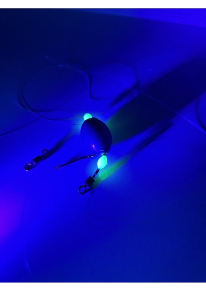 Glowlu Tek Iğneli 40 Gram Gezer Kurşunlu Hazır Olta Iğnesi Kıyı (Çipura,Mercan,Lidaki,Vb)