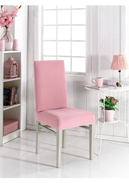 Sandalye Kılıfı Pudra Renk Likralı Yıkanabilir 1ADET