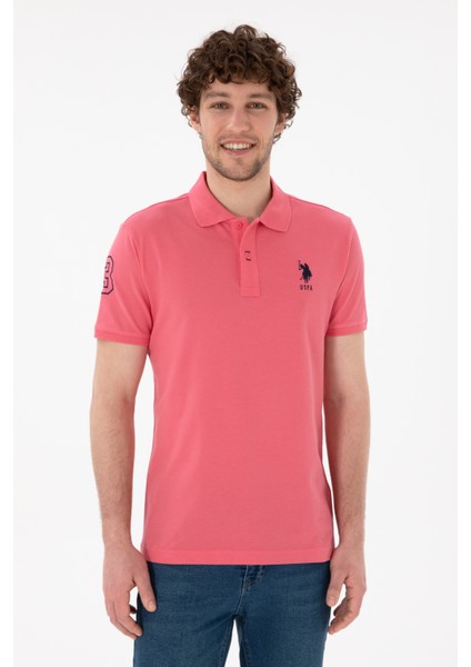 Erkek Koyu Pembe Tişört Basic 50305929-VR167