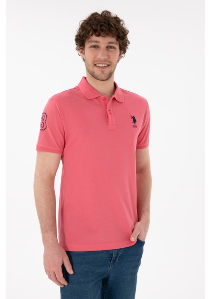 Erkek Koyu Pembe Tişört Basic 50305929-VR167