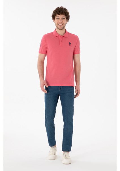 Erkek Koyu Pembe Tişört Basic 50305929-VR167