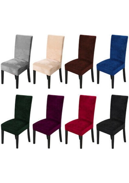 Ipek Kadife Sandalye Kılıfı,sandalye Örtüsü, Lastıkli, Standart 6li fiyatları