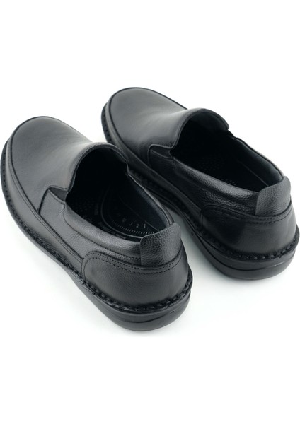 Erkek Yazlık Iç Dış Deri Ortopedik Rahat Klimalı Taban Boğazdan Lastikli Esnek Günlük Ayakkabı fırsatları