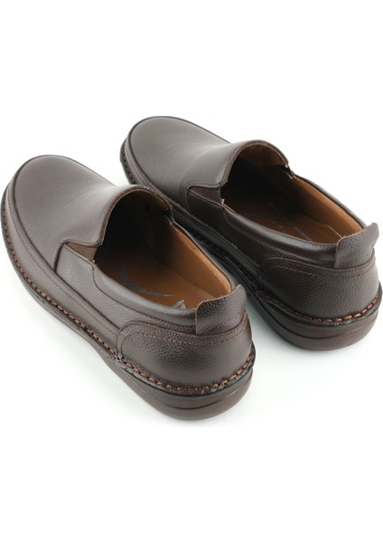 Erkek Yazlık Iç Dış Deri Ortopedik Rahat Klimalı Taban Boğazdan Lastikli Esnek Günlük Ayakkabı fırsatları