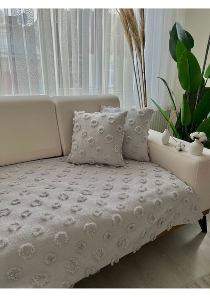 Püsküllü Koltuk Örtüsü