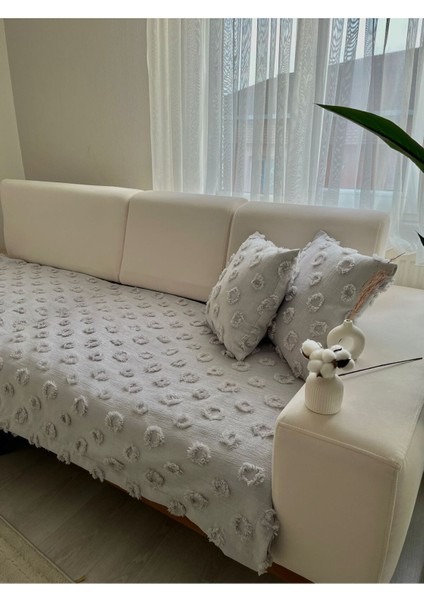 Püsküllü Koltuk Örtüsü modelleri