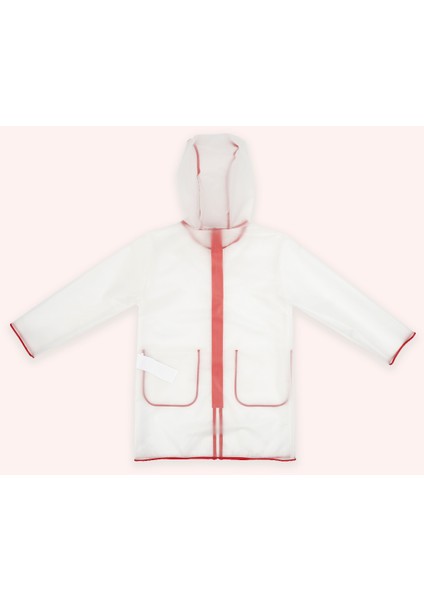 Kız Çocuk Kapüşonlu Beyaz Yağmurluk modelleri