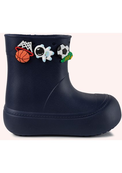 Aksesuarlı Lacivert Yağmur Botu