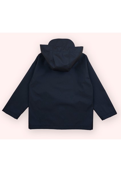 Erkek Çocuk Kapüşonlu Iç Bedeni Baskılı Lacivert Yağmurluk fırsatları