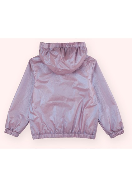 Kız Çocuk Kapüşonlu Lila Yağmurluk modelleri