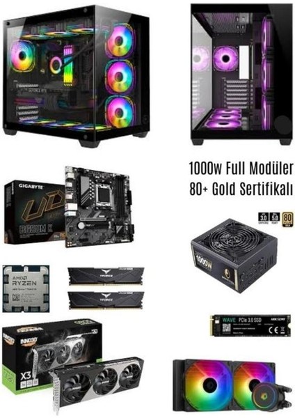 RMT2603 Ryzen 7 7800X3D / 32GB Ddr5 Ram / 1tb M2 Nvme / Rtx 5080 16GB Masaüstü Gaming Bilgisayar